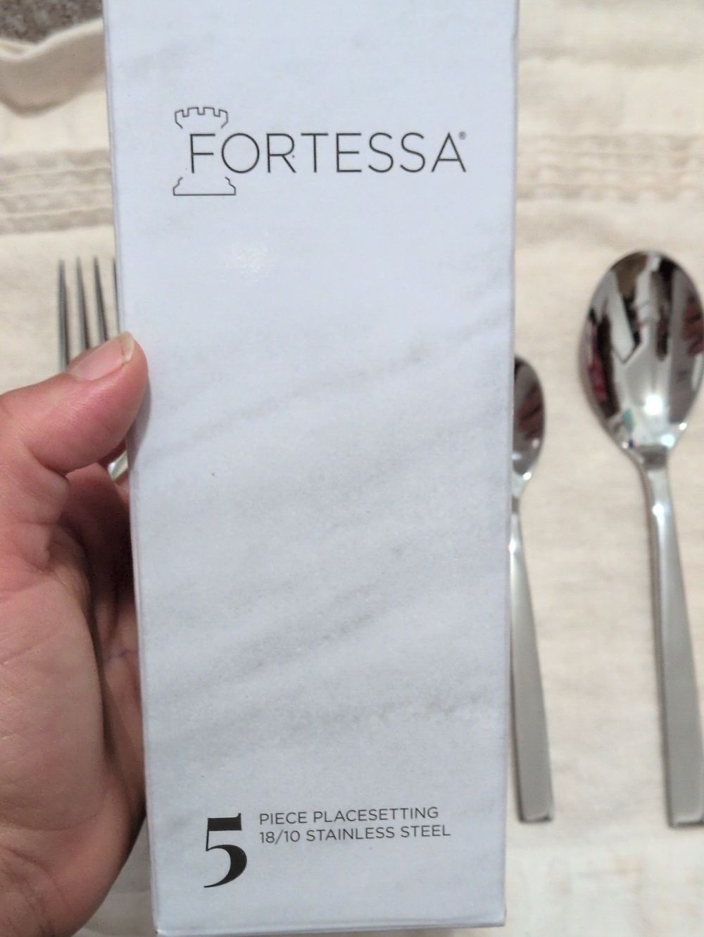 Fortessa Polished Silver Flatware 5-Piece Placesetting